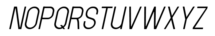 Simple Line Thin Italic Font UPPERCASE