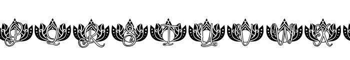 Simple Lotus Mandala Monogram Font UPPERCASE