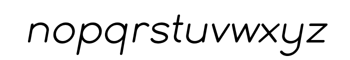 Simple Rounded Slanted Font LOWERCASE