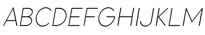 Simple Rounded Thin Slanted Font UPPERCASE