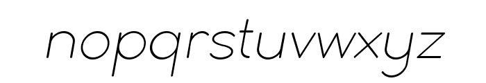 Simple Rounded Thin Slanted Font LOWERCASE