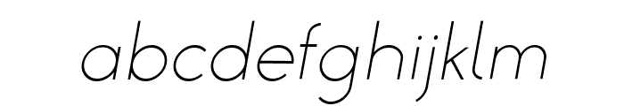 Simple Sans Thin Oblique Font LOWERCASE