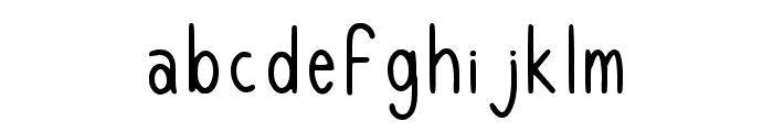 Simple Sarah Regular Font LOWERCASE