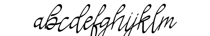 Simple Signatured Font LOWERCASE