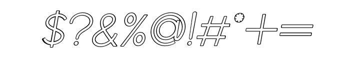 SimpleSans-ObliqueOutline Font OTHER CHARS