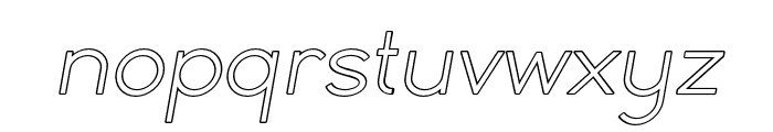 SimpleSans-ObliqueOutline Font LOWERCASE