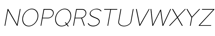 SimpleSans-ThinOblique Font UPPERCASE
