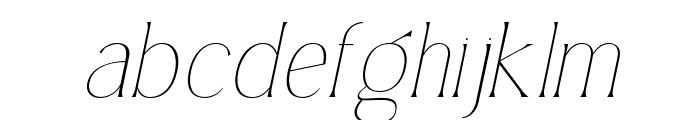 SimplyConception-ThinItalic Font LOWERCASE