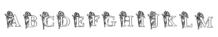 Single Rose Monogram Regular Font UPPERCASE
