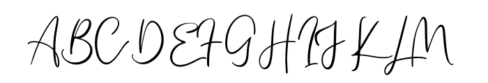 Single Signature Thin Ordinary Font UPPERCASE