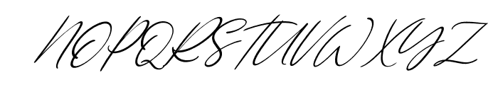 Single Signature Thin Tilted Font UPPERCASE