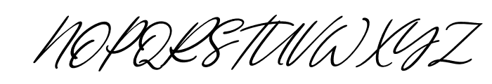 Single Signature Tilted Font UPPERCASE