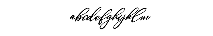 Single Signature Tilted Font LOWERCASE