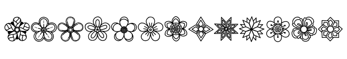 Single flower Font UPPERCASE