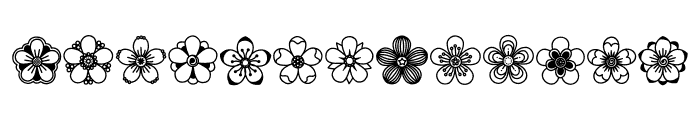 Single flower Font LOWERCASE