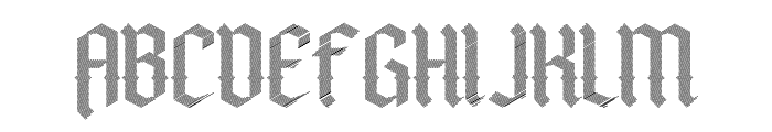 Sinister FD Hatch Font UPPERCASE