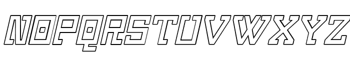 Skaterix Italic Outline Font LOWERCASE
