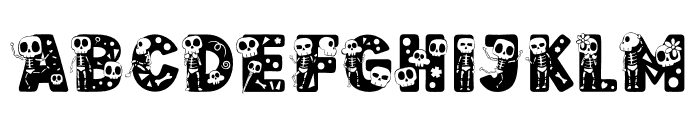 Skeleton-Bone Font UPPERCASE