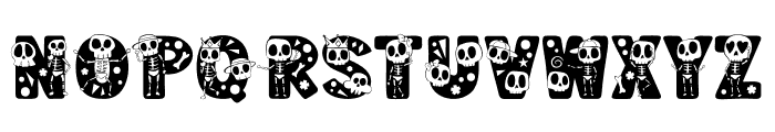 Skeleton-Bone Font UPPERCASE