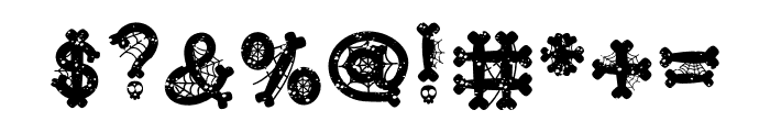 Skeleton Grunge Font OTHER CHARS