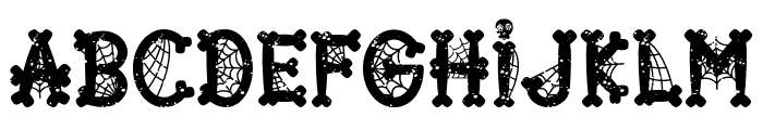 Skeleton Grunge Font LOWERCASE
