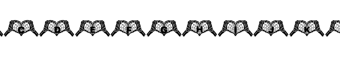 Skeleton Heart Font UPPERCASE