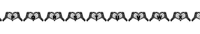 Skeleton Heart Font UPPERCASE