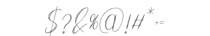 Sketch Pencil Italic Font OTHER CHARS