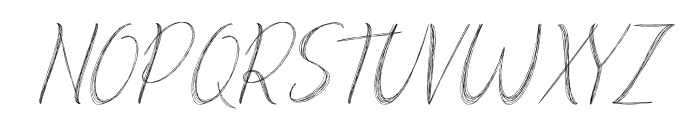 Sketch Pencil Italic Font UPPERCASE