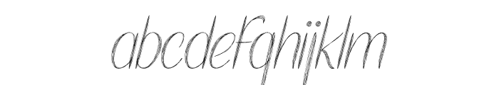 Sketch Pencil Italic Font LOWERCASE