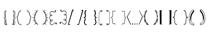 Sketched Brackets Font UPPERCASE