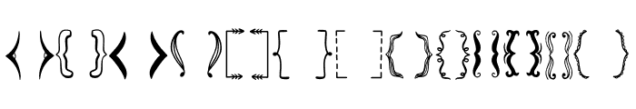 Sketched Brackets Font LOWERCASE