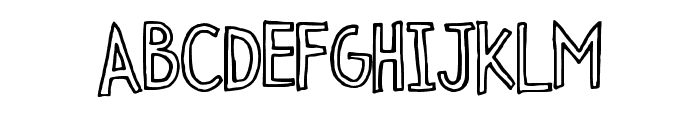 Sketchy Outline Regular Font UPPERCASE