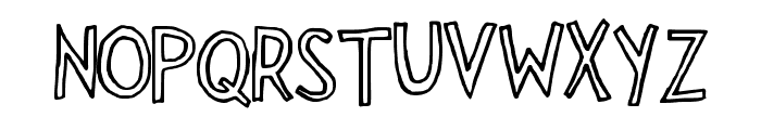 Sketchy Outline Regular Font UPPERCASE