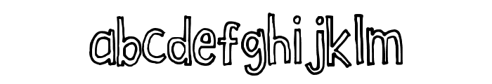 Sketchy Outline Regular Font LOWERCASE