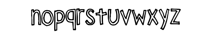 Sketchy Outline Regular Font LOWERCASE