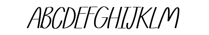 SketchyVibe Italic Font UPPERCASE