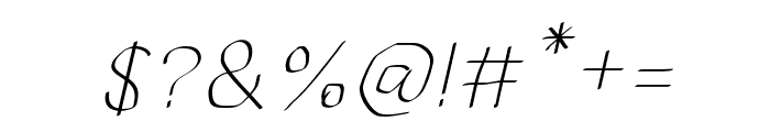 SketsaHanddrawn-Italic Font OTHER CHARS