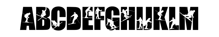 Skiing Font UPPERCASE