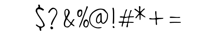 Skinny Handwriting Regular Font OTHER CHARS