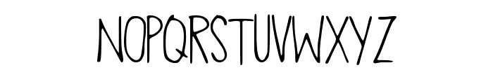 Skinny Handwriting Regular Font UPPERCASE