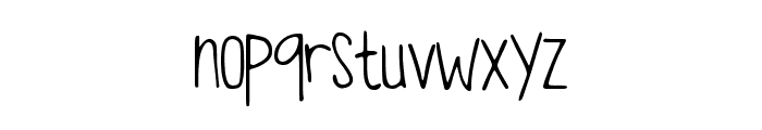 Skinny Handwriting Regular Font LOWERCASE