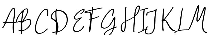 Skinny Signature Regular Font UPPERCASE