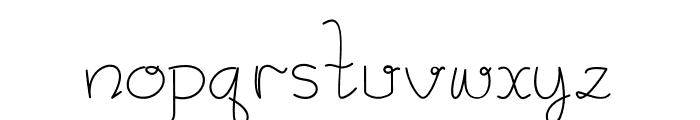 Skinny Word Font LOWERCASE