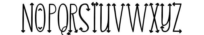 Skinny arrow Regular Font LOWERCASE