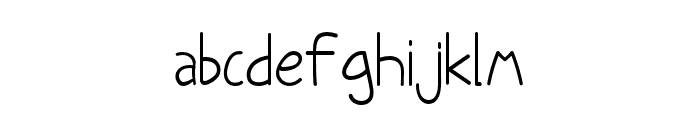 Skinny letters-Regular Font LOWERCASE