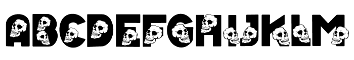 Skull Block Halloween Font UPPERCASE