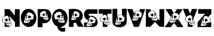 Skull Block Halloween Font UPPERCASE