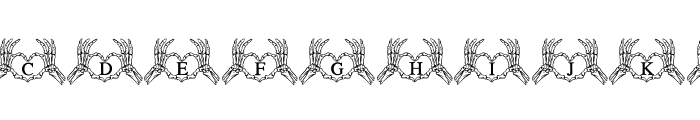 Skull Love Font UPPERCASE