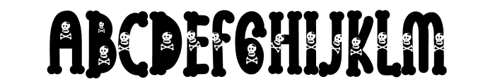 Skull Night Font UPPERCASE